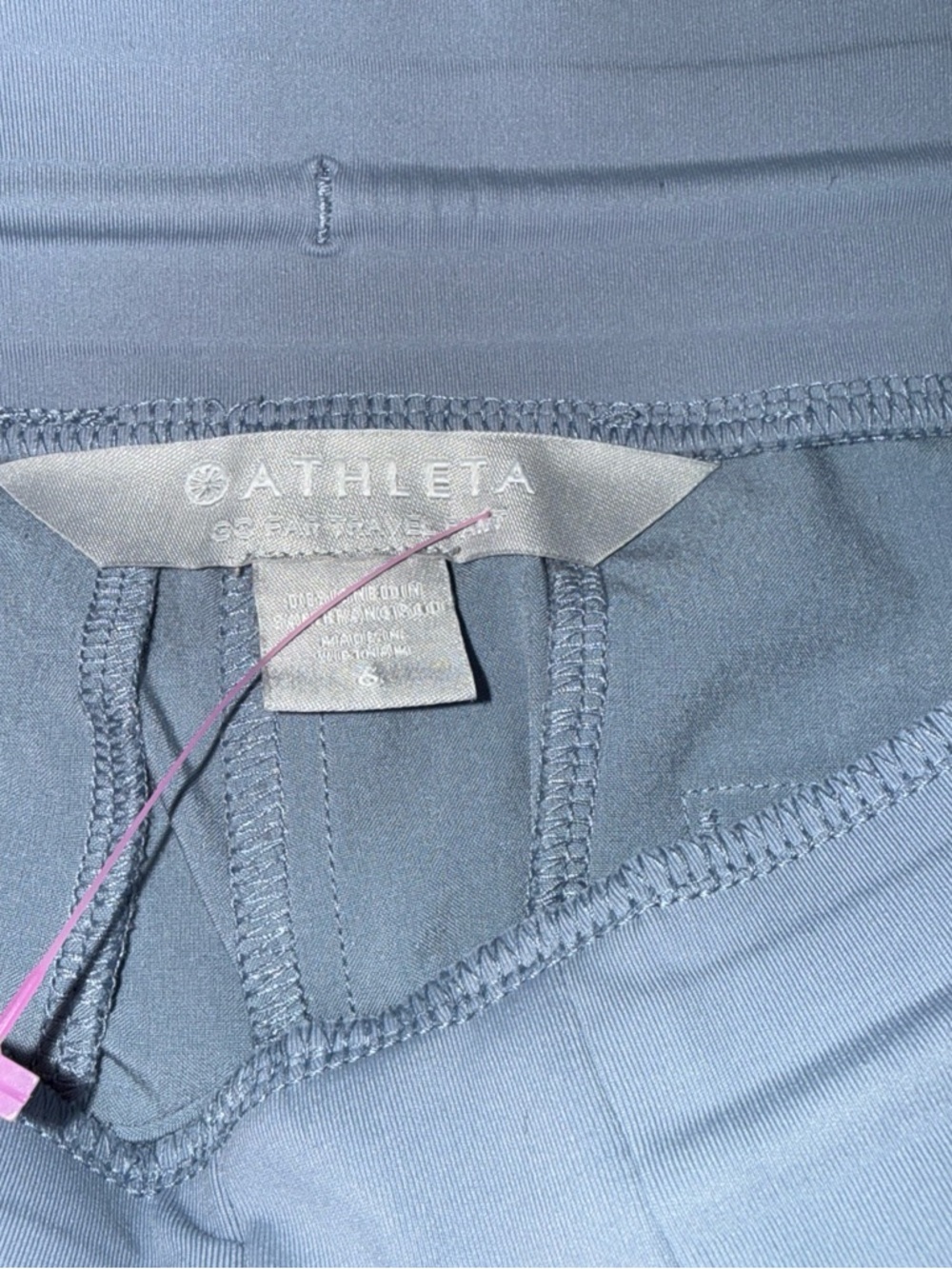 Athleta Go Far Travel Pants Womens 6  Gray Jogger Elastic Waist Zip Pockets - Picture 7 of 9